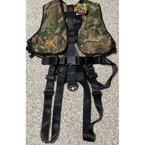 Vintage NOS Hunter Safety System Harness Camo Tree Stalker Realtree Size: L/XL